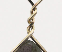 Wire wrapped around pendant